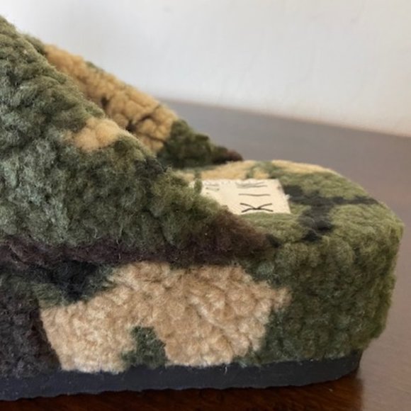 Mix No.6 Amatta Faux Shearling Slipper Camouflage Size 5M - Picture 7 of 11